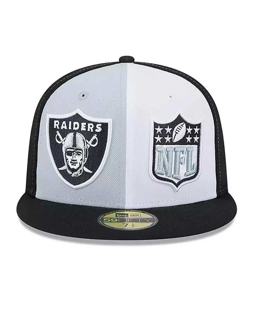 New Era Men's Gray, Black Las Vegas Raiders 2023 Sideline 59FIFTY Fitted Hat 3