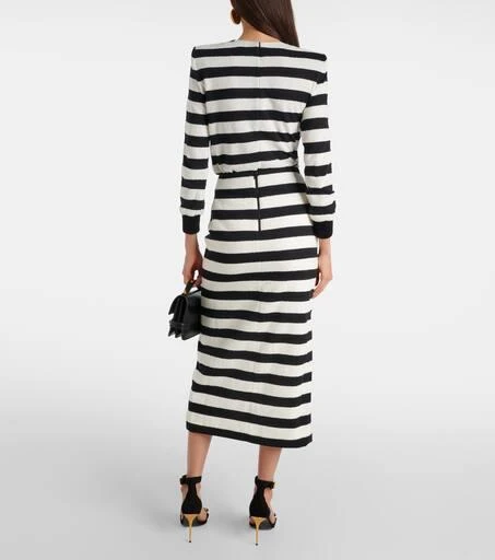 Balmain Striped midi skirt 3