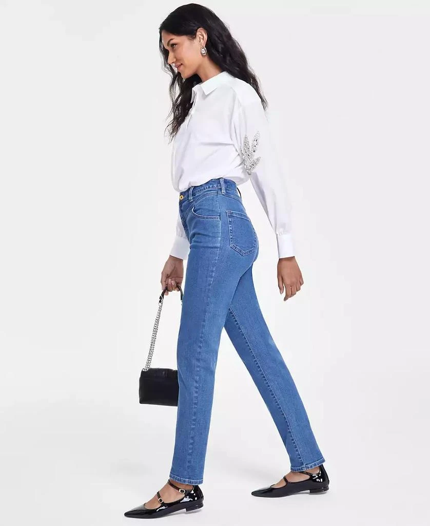 INC International Women's High-Rise Straight-Leg Denim Jeans, Created for Macy's 7