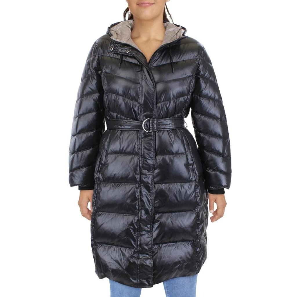 Faux Fur Vince Camuto Long Belted Puffer Coat Parka Vince Camuto
