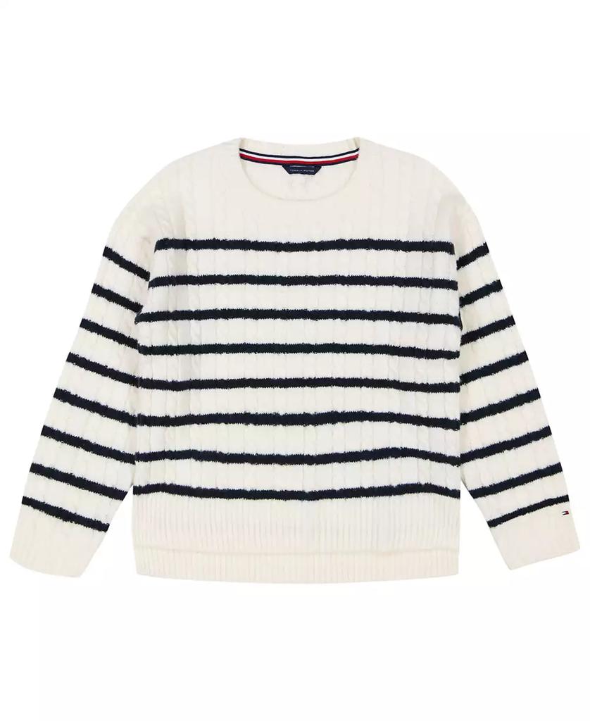 Tommy Hilfiger Big Girls Stripe Cable Sweater