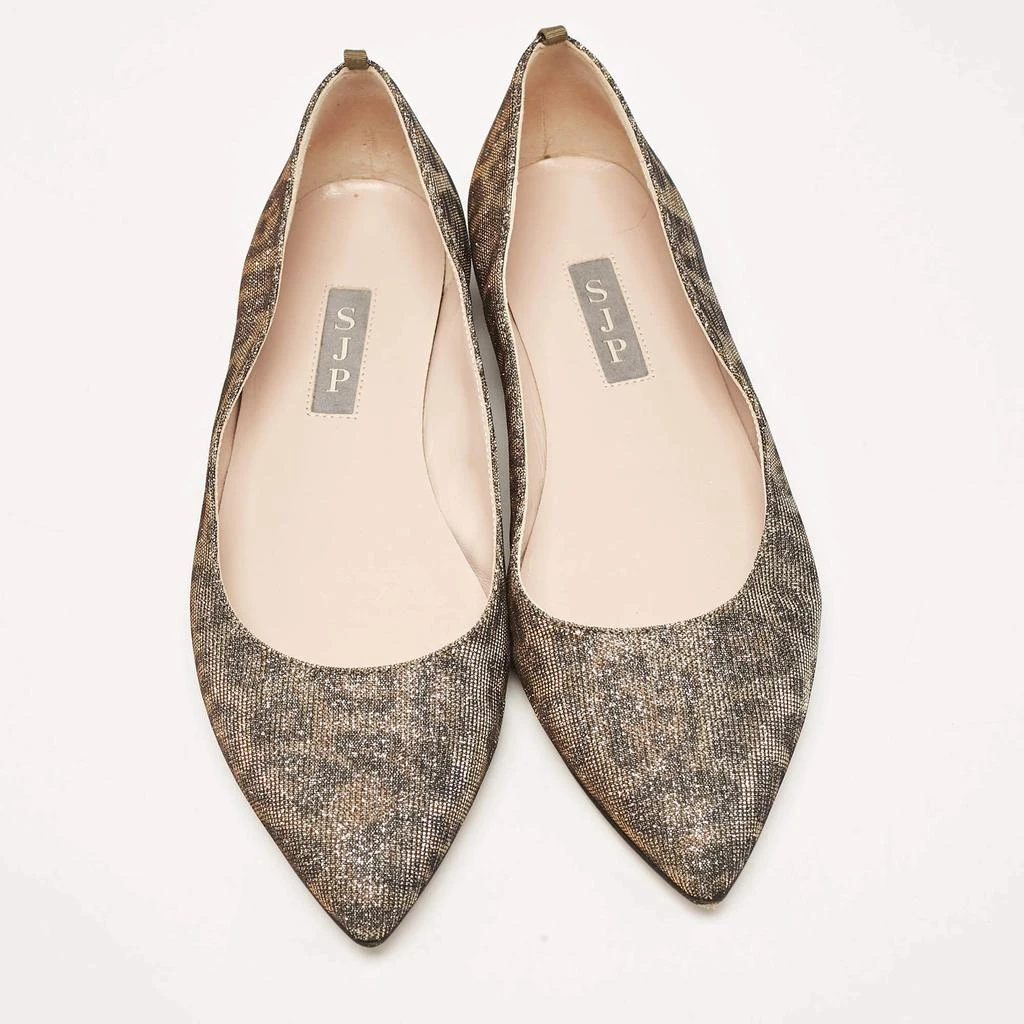 SJP Sarah Jessica Parker SJP Sarah Jessica Parker Gold Glitter Ballet Flats Size 37 3