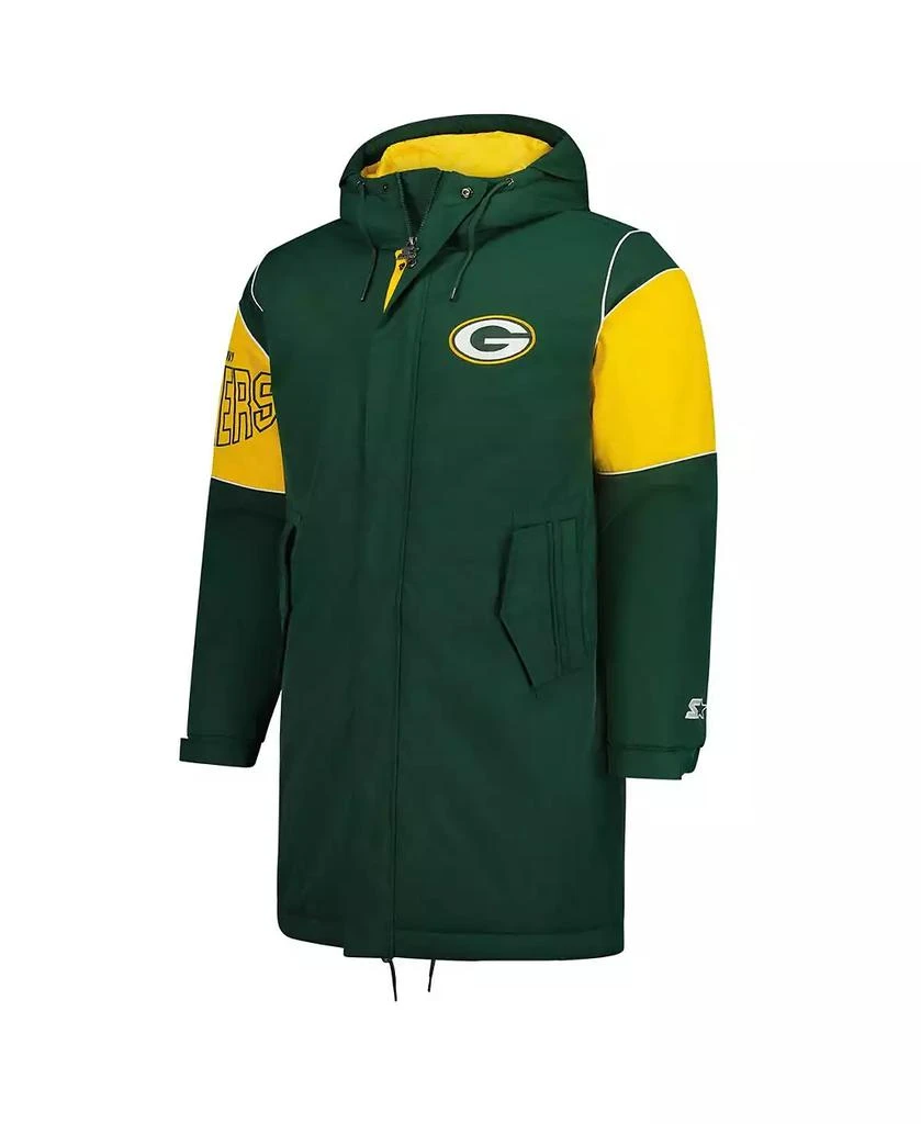 Starter Men's Green Green Bay Packers Dynasty Polyfill Stadium Full-Zip Jacket 2