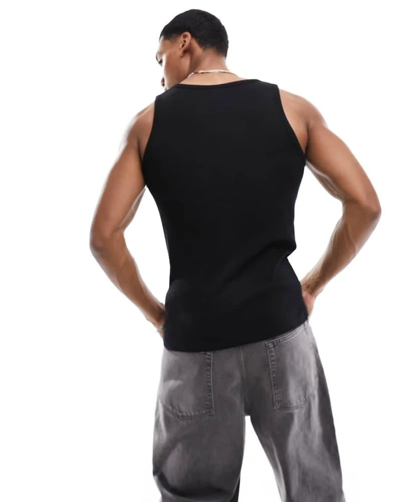 Weekday Weekday standard fit vest tank top in black 3