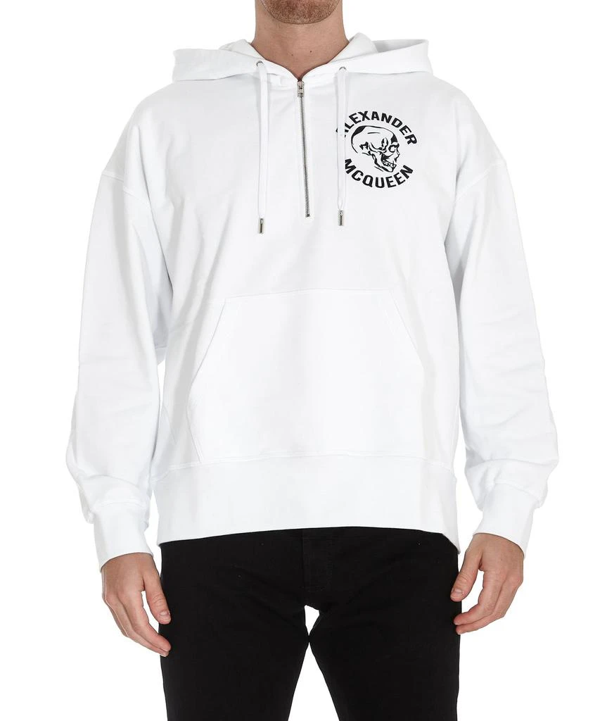 Alexander McQueen Alexander McQueen Skull Print Half-Zip Hoodie 1