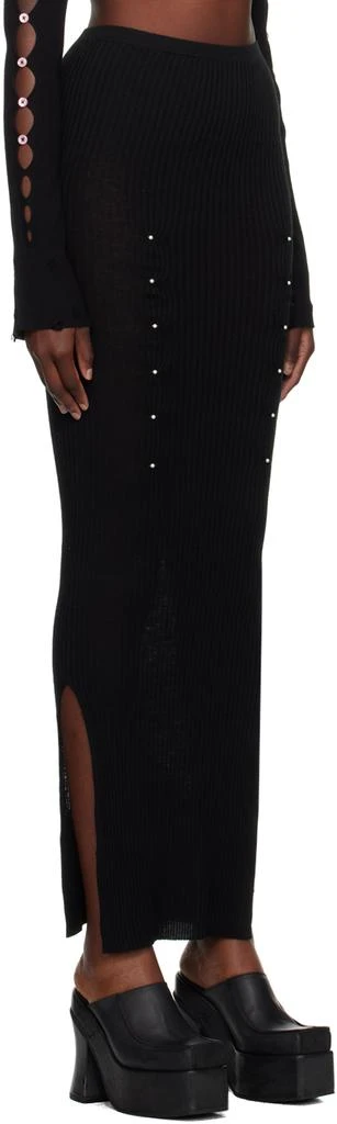 RUI Black Rib Maxi Skirt 2