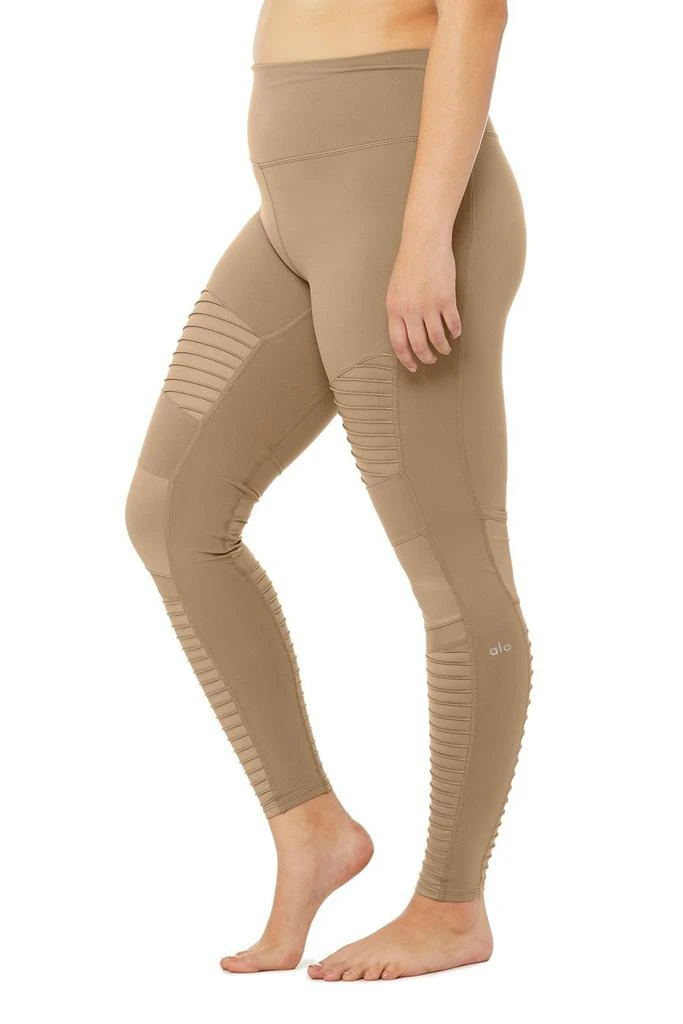 Alo High-Waist Moto Legging - Gravel/Gravel Glossy 6