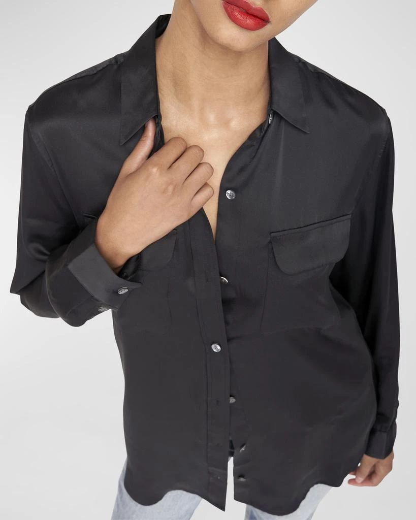 Equipment Signature Solid Button-Down Shirt 5