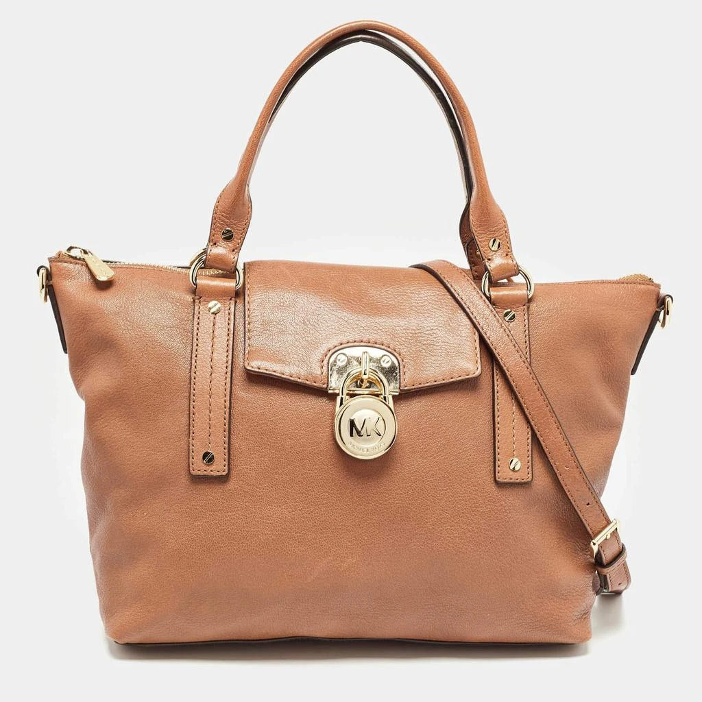 Michael Kors MICHAEL Michael Kors Brown Leather Hamilton Satchel