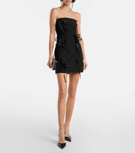 ROTATE Birger Christensen Rose-appliqué minidress 2