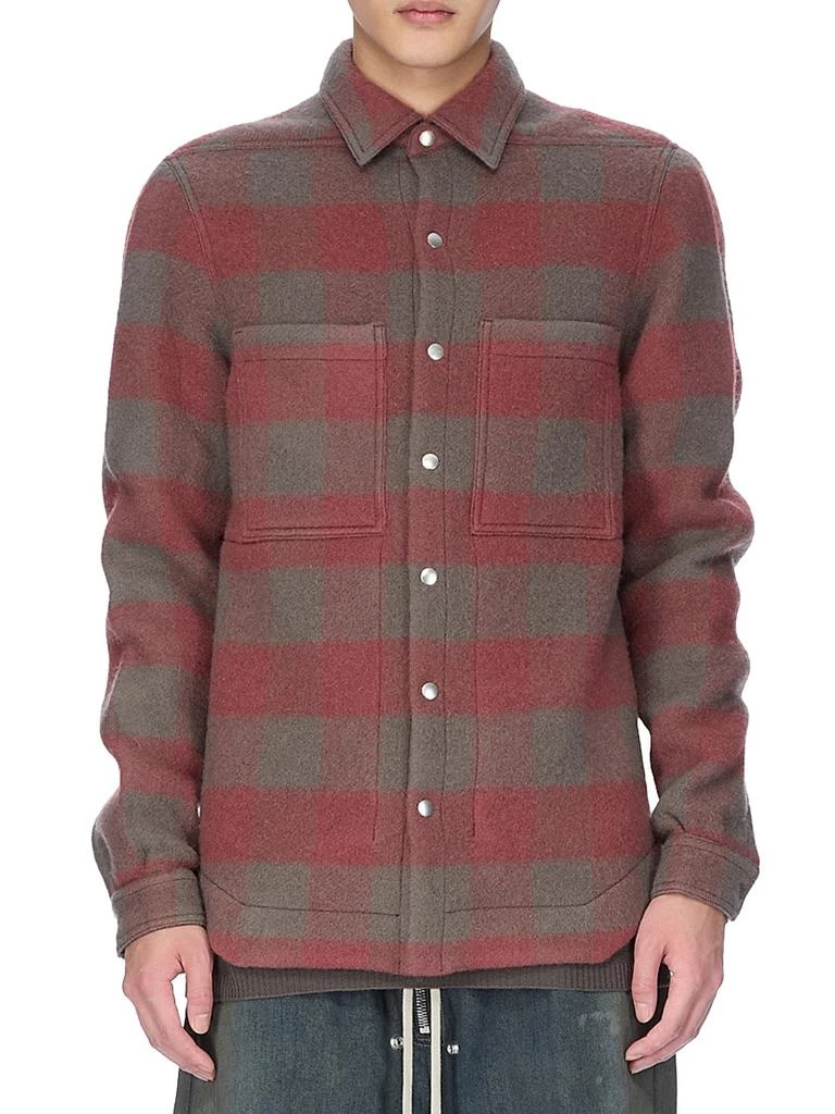 Rick Owens Plaid Wool Overshirt 1