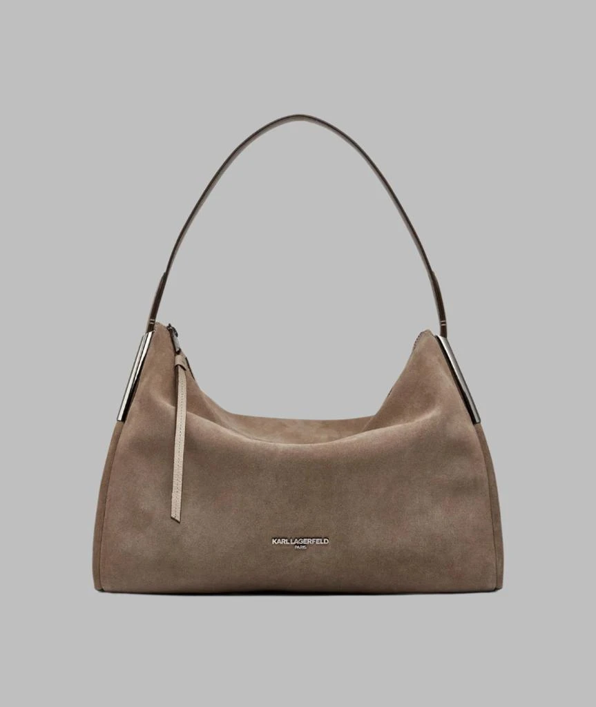Karl Lagerfeld Paris VALERIE SUEDE SHOULDER BAG from Karl Lagerfeld Paris