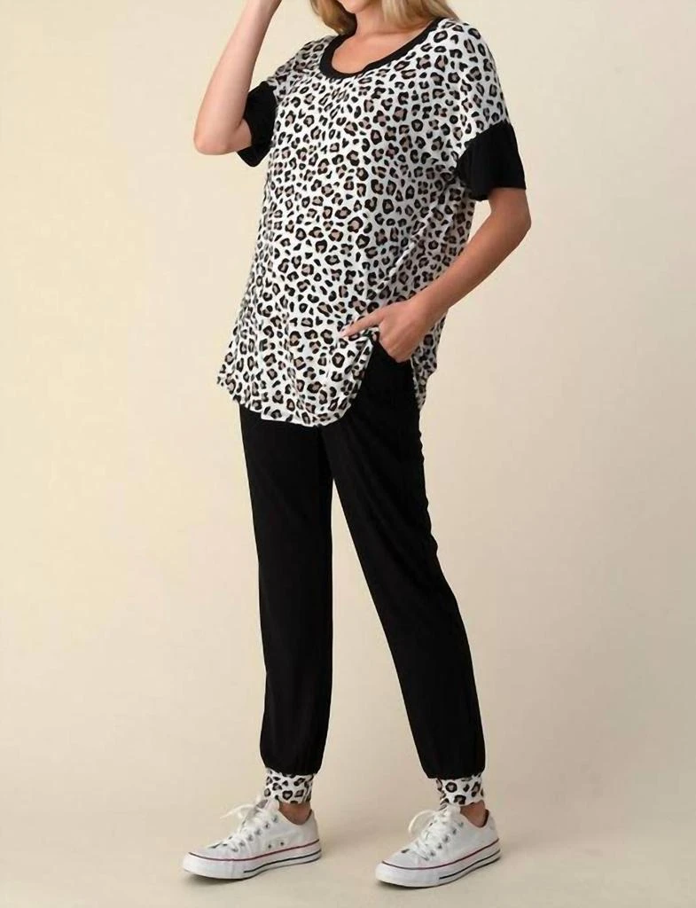Blumin Leopard Loungewear Set - Plus In Multi 2