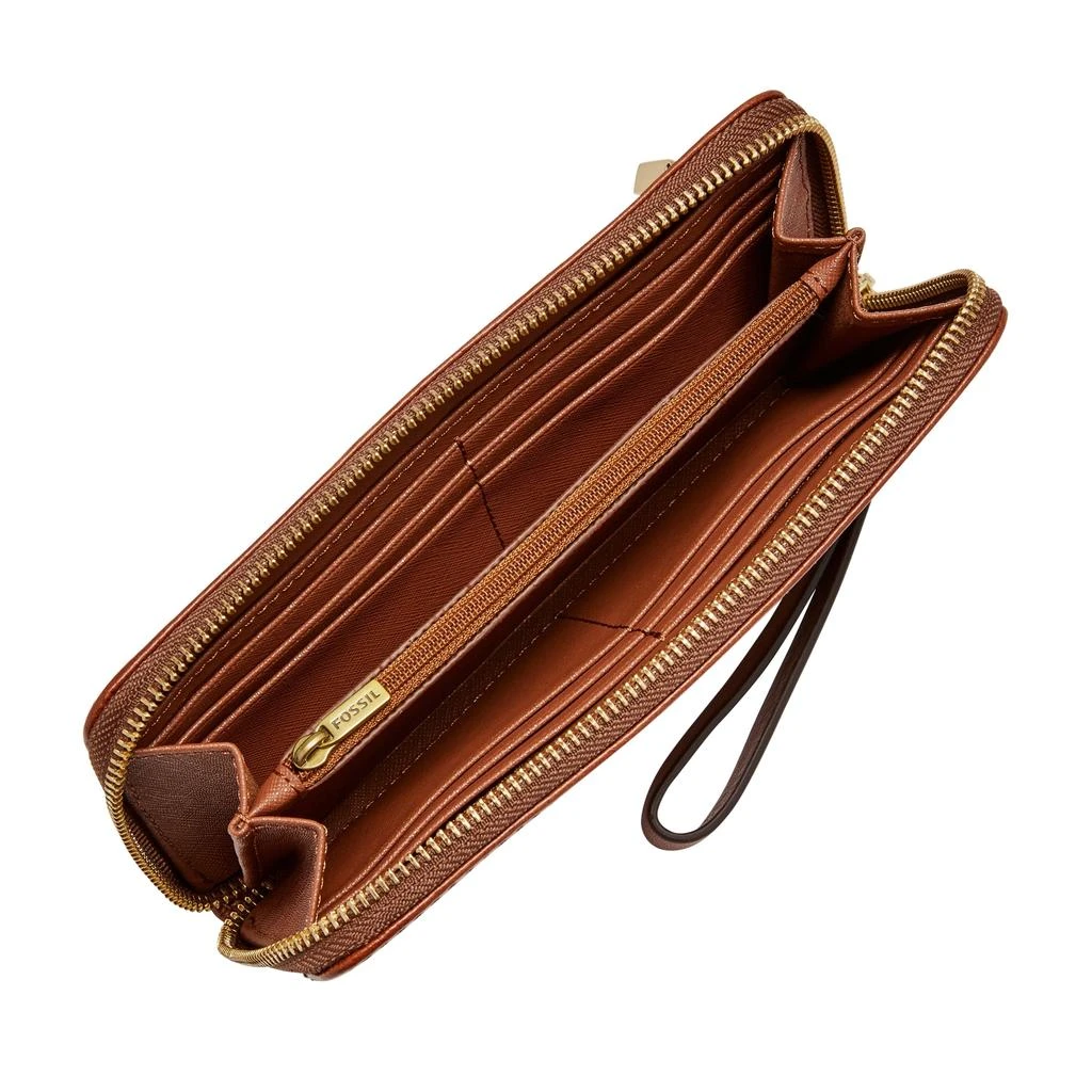 Fossil Women's Jori RFID Leather Zip Clutch 2