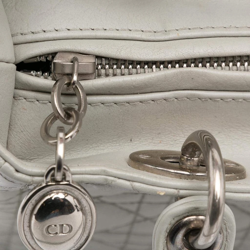 Dior Dior White Medium Lambskin Cannage Lady Dior 9