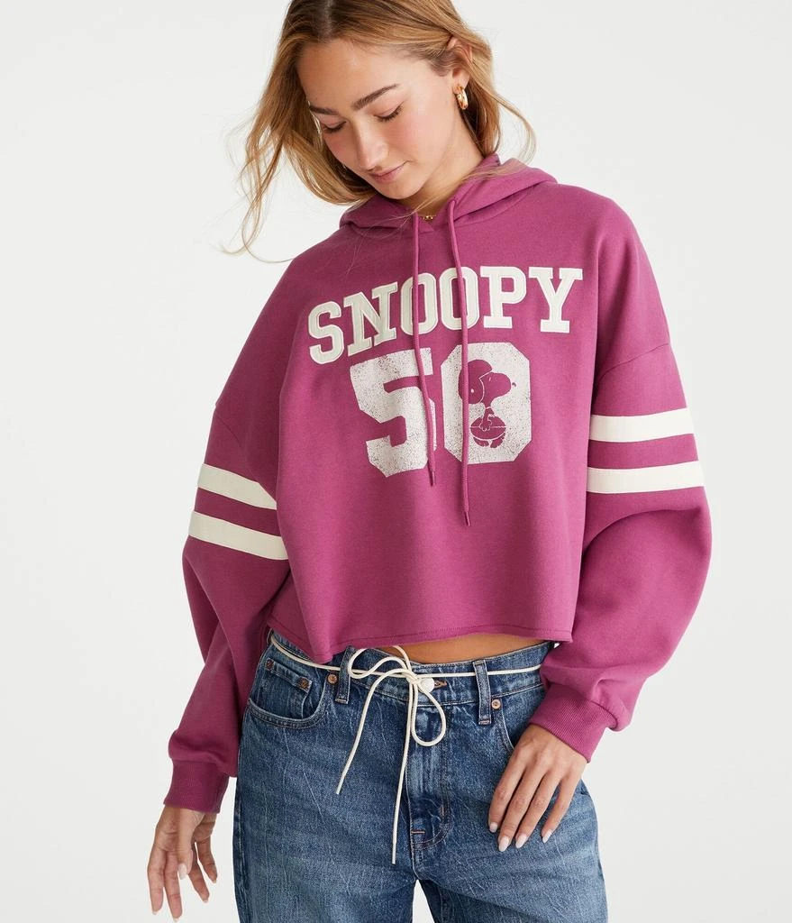 Aeropostale Peanuts | Aéropostale Snoopy 50 Cropped Pullover Hoodie 1