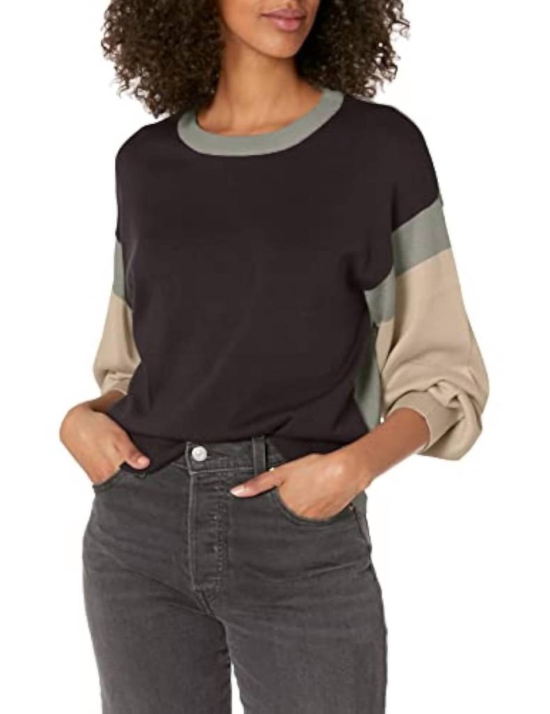 Monrow Monrow - Color Blocked Relaxed Sweater