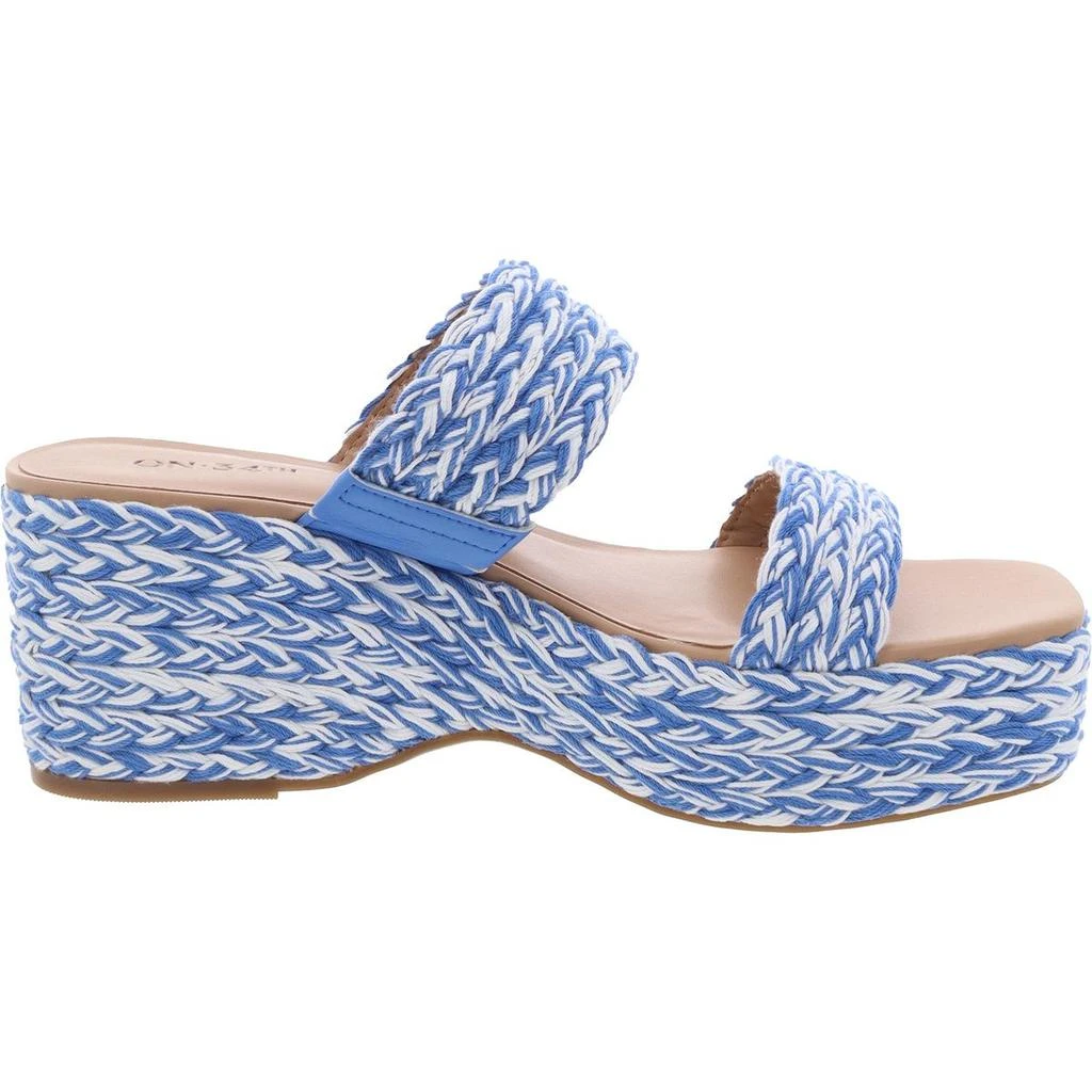 On 34th Norina Womens Slip-On Woven Platform Sandals 9