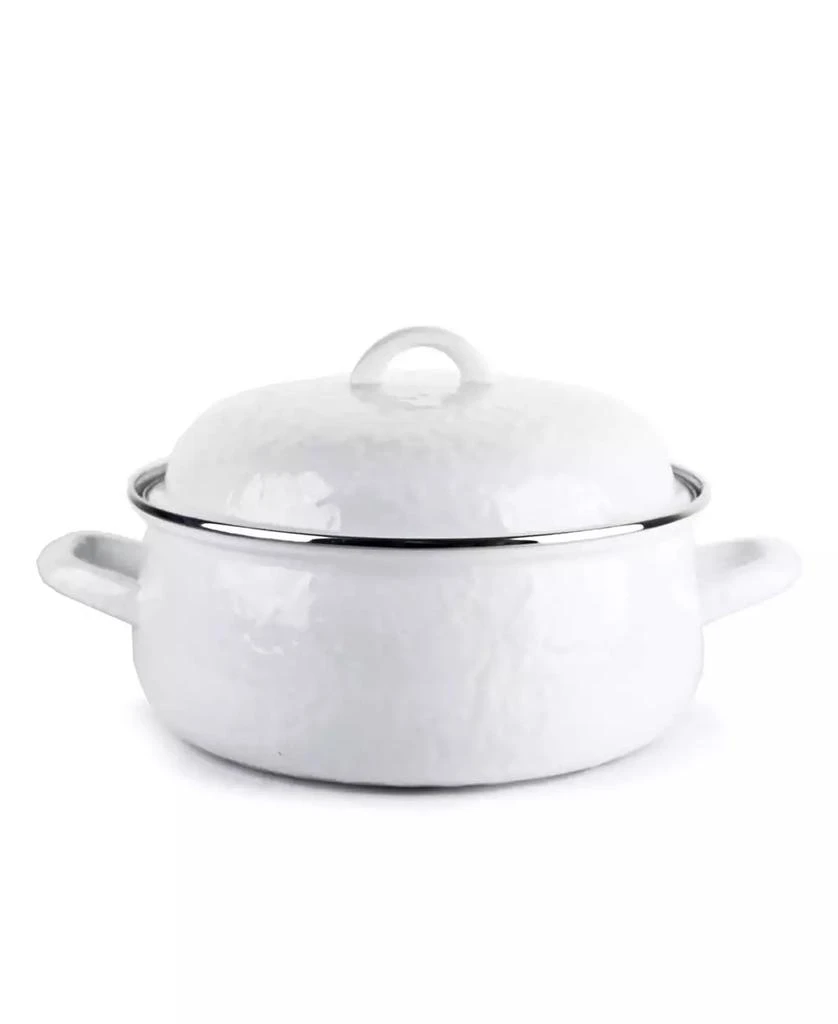 Golden Rabbit Solid White Enamelware Collection 4 Quart Dutch Oven 1