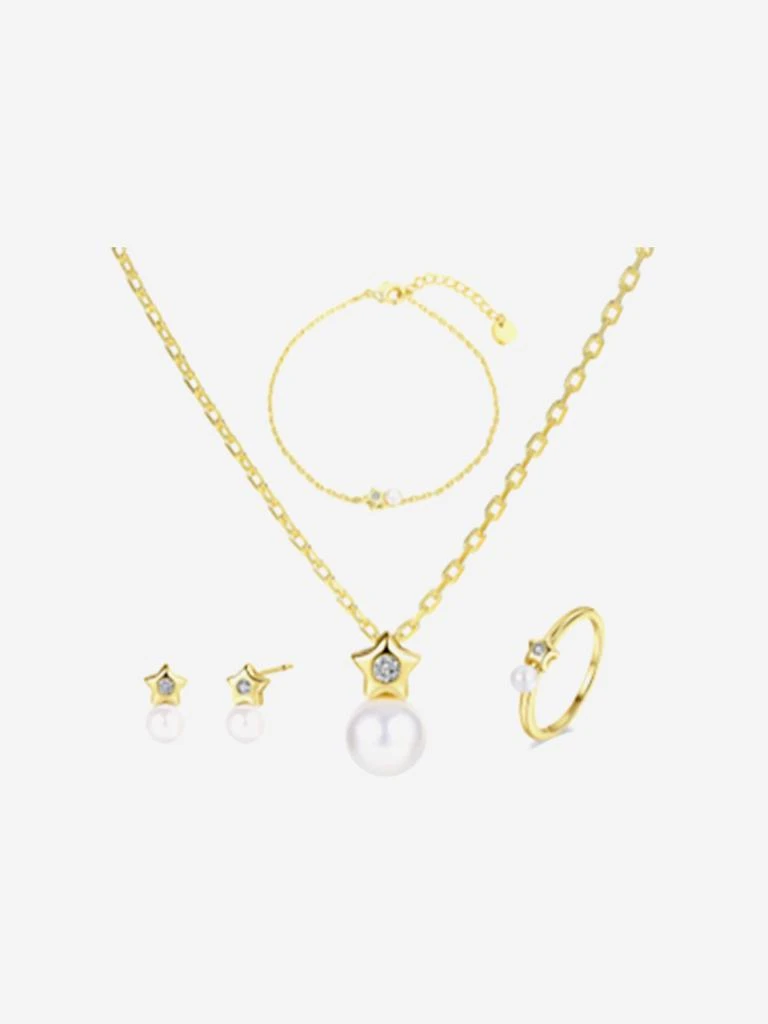 Secret Spoils Secret Spoils Girls Star 5 Piece Jewellery Set in Gold (40cm)