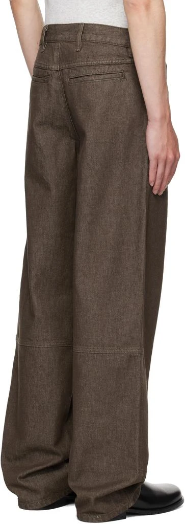 Dries Van Noten Brown Paneled Jeans 3