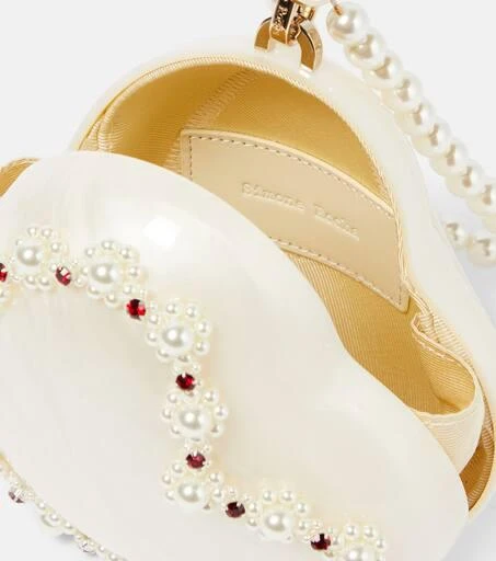 Simone Rocha Heart faux pearl-embellished clutch 3