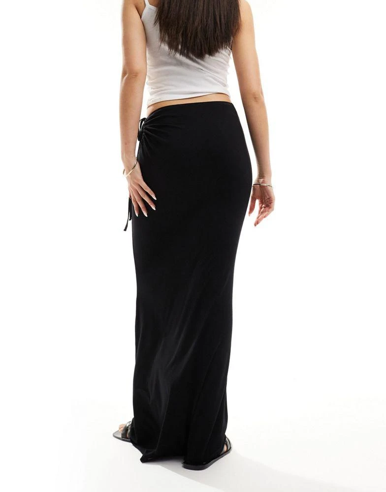 ASOS ASOS DESIGN maxi aline skirt with side keyhole in black 4