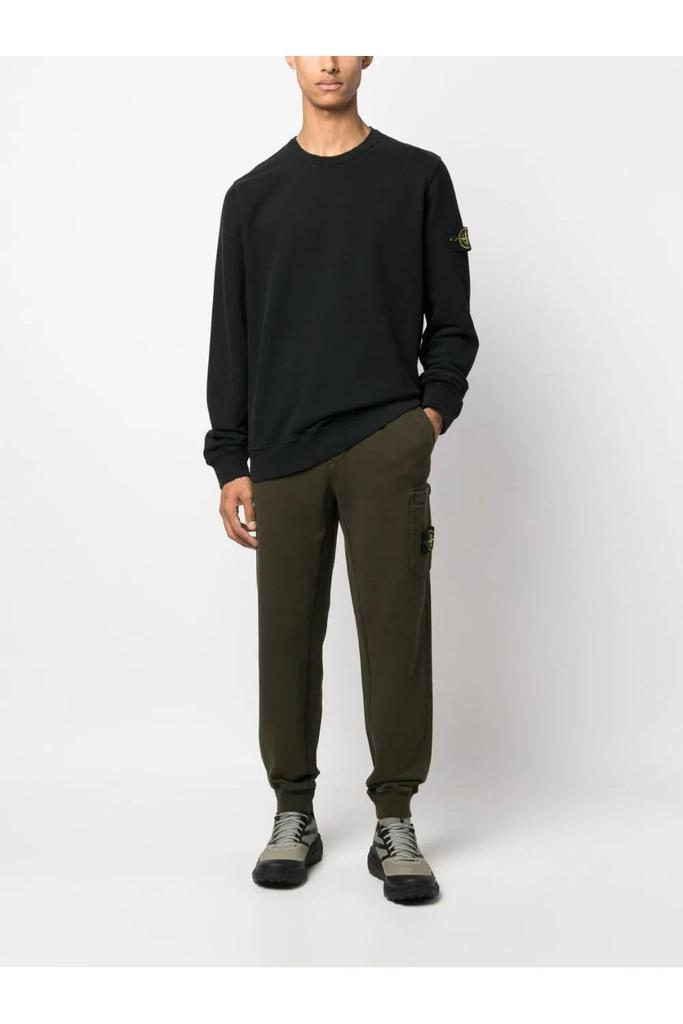 undefined Garment Dyed Cotton Sweatshirt Black