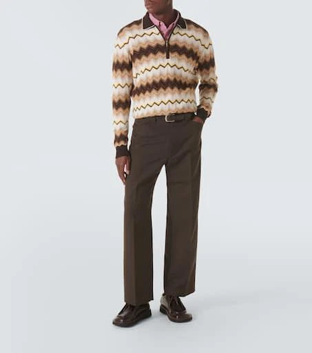 Missoni Zigzag cotton and wool half-zip sweater 2
