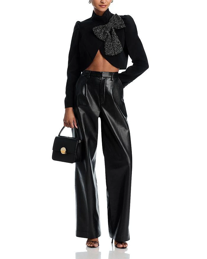 Alice + Olivia Addison Embellished Bow Crop Jacket 2