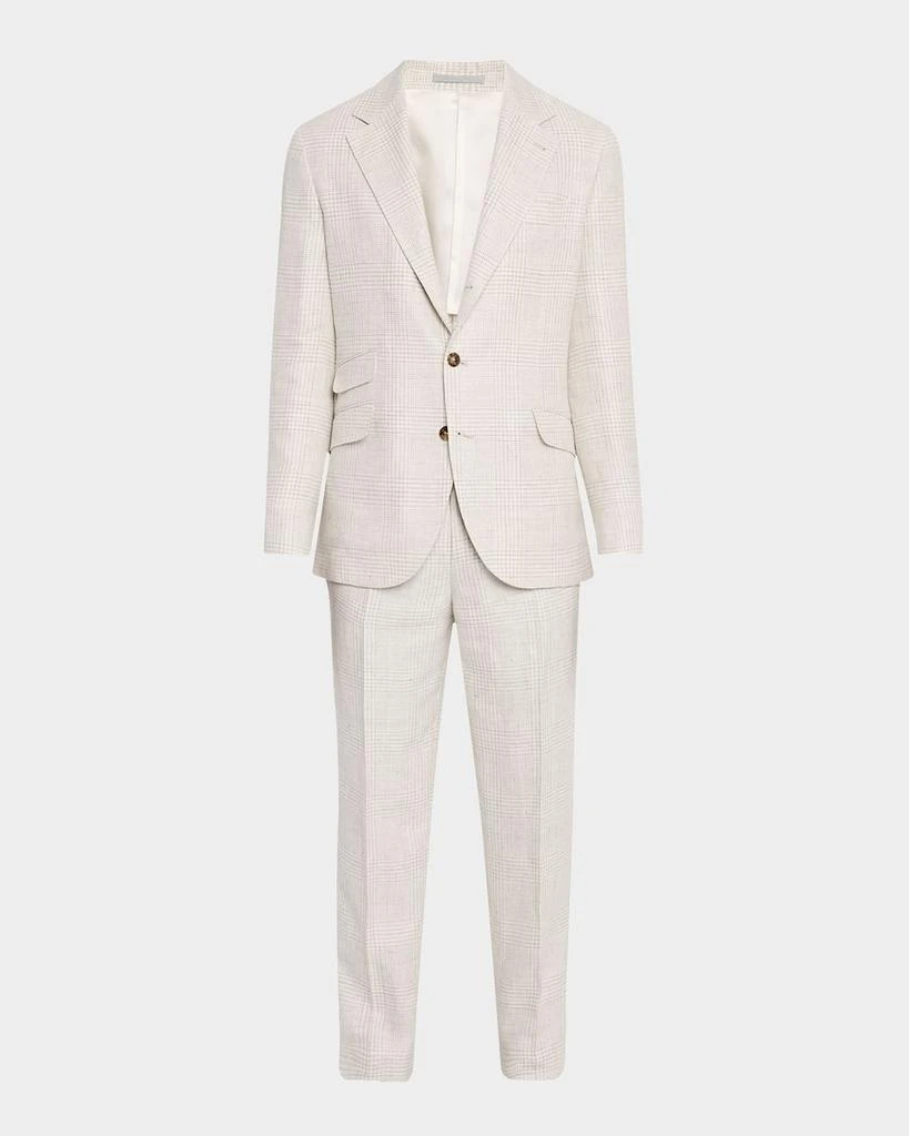 Brunello Cucinelli Men's Prince of Wales Plaid Cavallo Suit 1