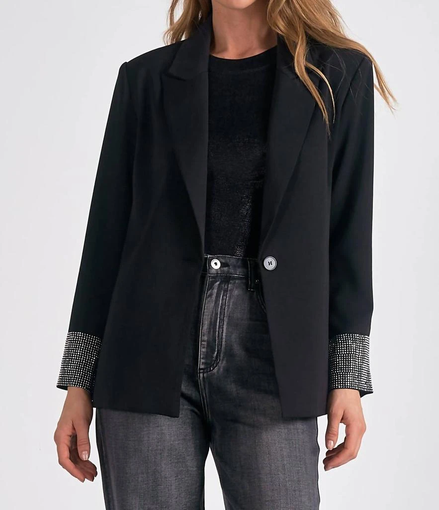 Elan Elan - JACKET WITH RHINESTONE SLEEVE DETAIL 2