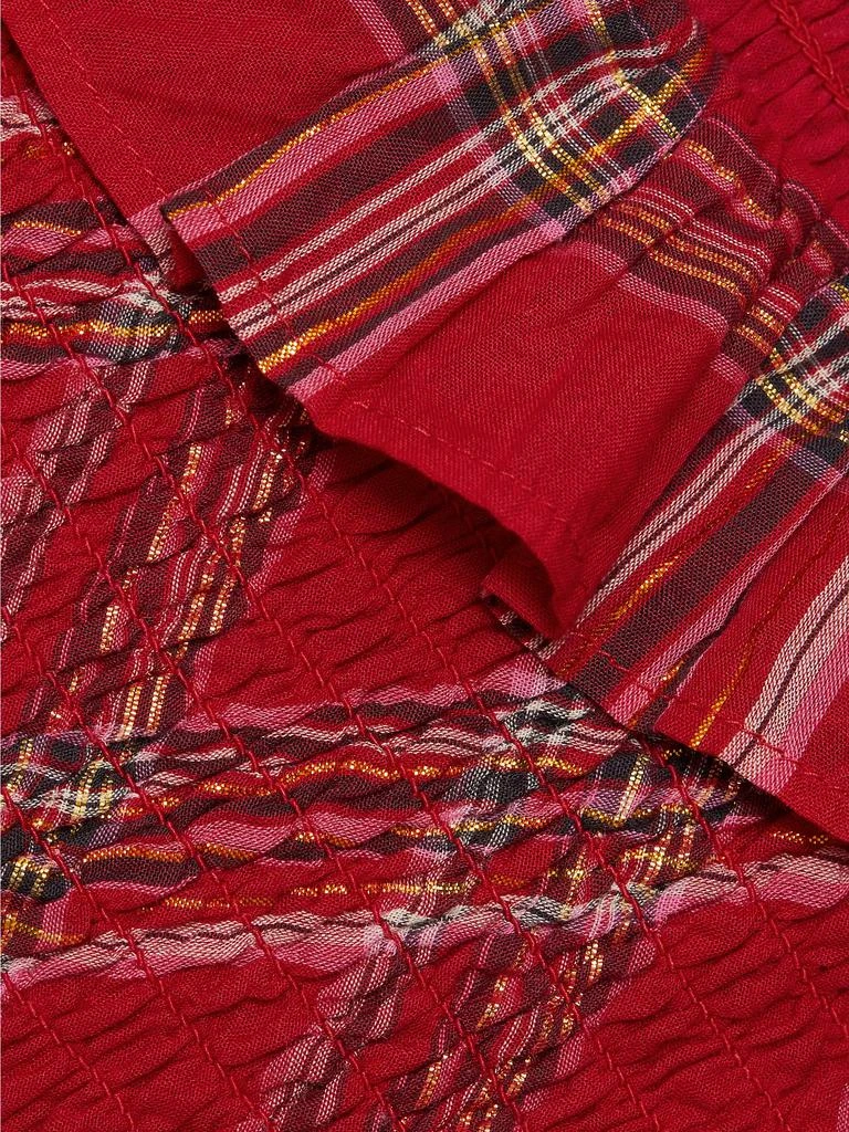 LOVESHACKFANCY London Tartan Gerania Midi-Dress 7
