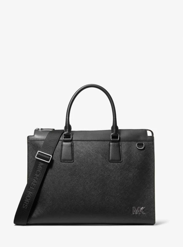 Michael Kors Edison Medium Scratch-Resistant Leather Briefcase