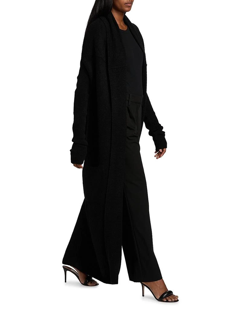Rick Owens Shawl Collar Alpaca-Blend Long Cardigan 2