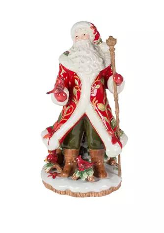 Fitz and Floyd And Floyd Cardinal Christmas Santa Figurine