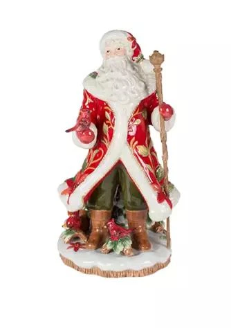 Fitz and Floyd And Floyd  Cardinal Christmas Santa Figurine 1