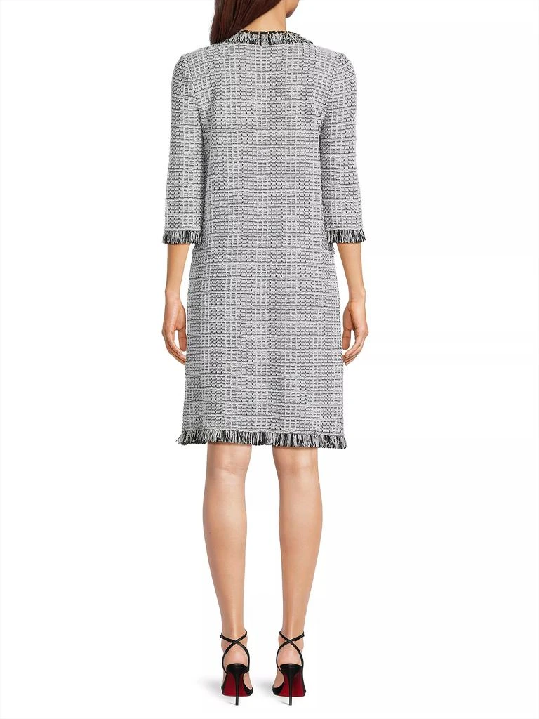 Misook Chain & Fringe-Trim Knit Heritage-Fit Shift Dress 5