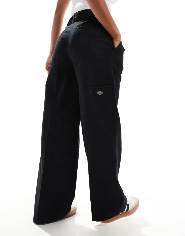 DICKIES Dickies seasonal enhanced pleated wide leg trousers in black 2