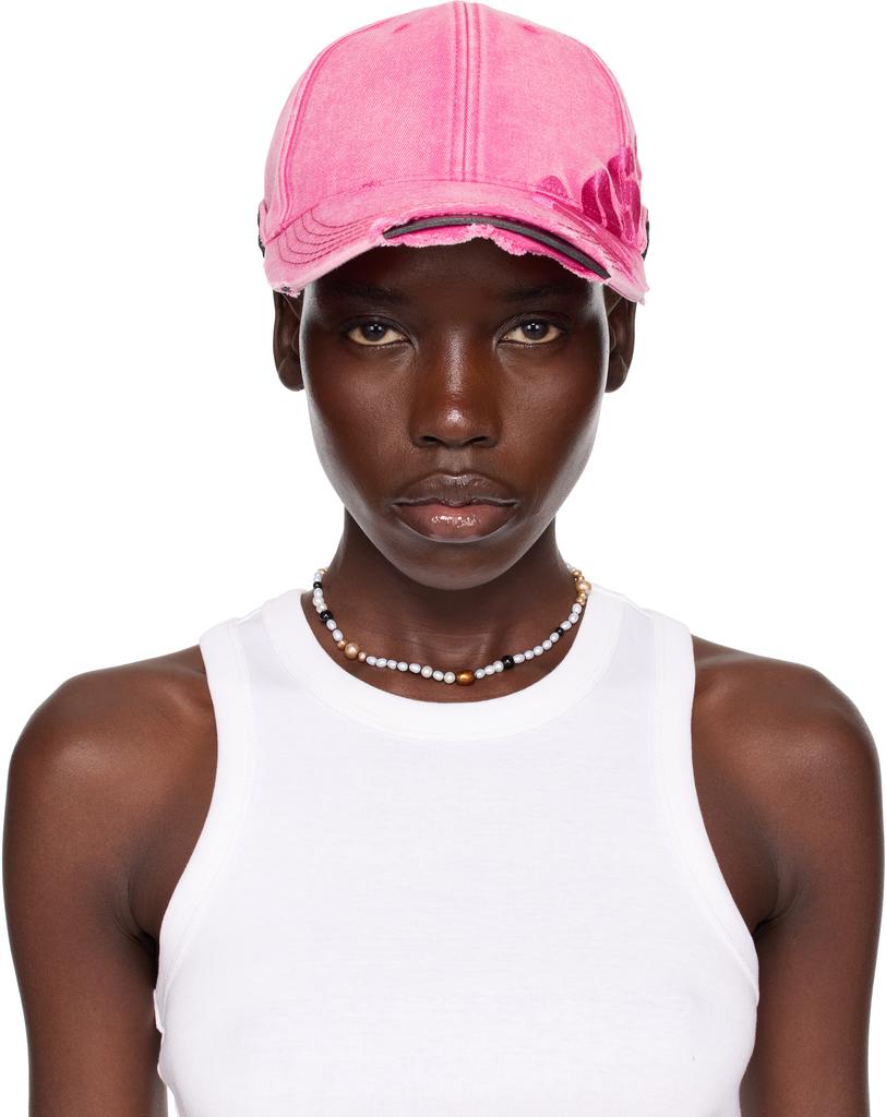 Martine Rose SSENSE Exclusive Pink Roll Back Cap - Hats - BeyondStyle