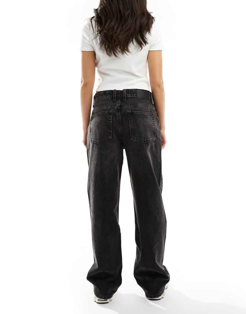 ASOS ASOS DESIGN  baggy  jeans in washed black 2