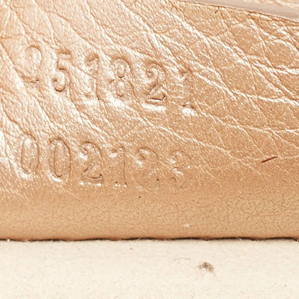 Gucci Gucci Metallic Beige Leather Small 1973 Chain Crossbody Bag 8