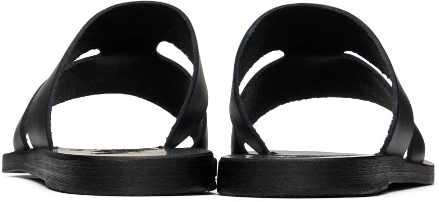 ANCIENT GREEK SANDALS Black Apteros Sandals 2