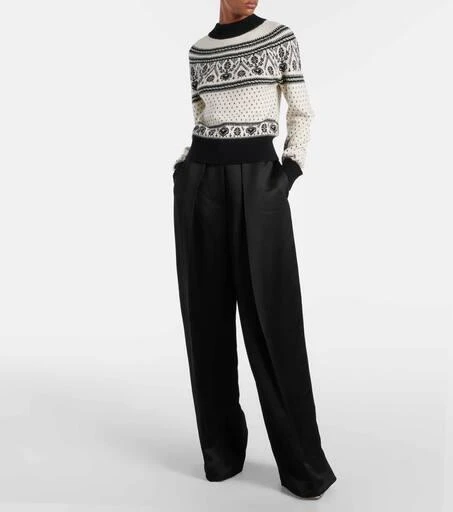 Khaite Marinta high-rise satin wide-leg pants 2