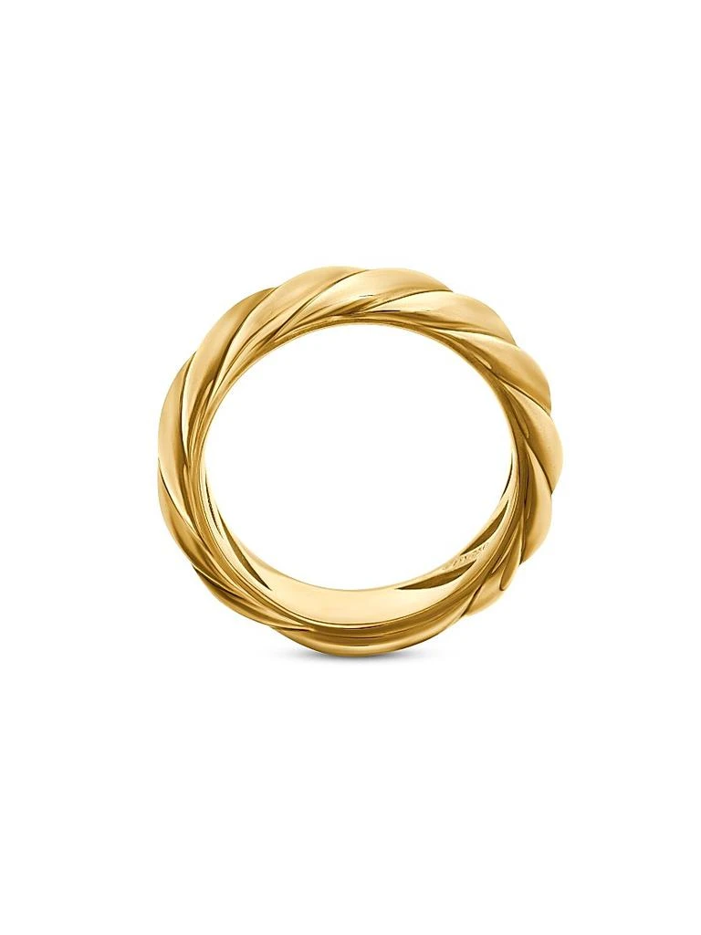 David Yurman Sculpted Cable Band Ring In 18K Yellow Gold 6
