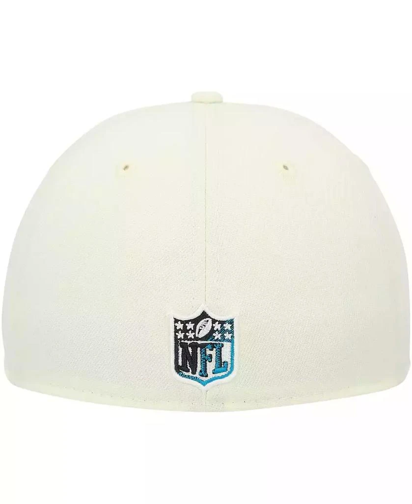 New Era Men's Cream Carolina Panthers Chrome Color Dim 59FIFTY Fitted Hat 3