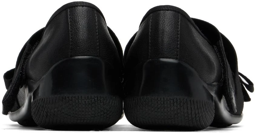 OPEN YY Black Cross Band Ballerina Flats 2