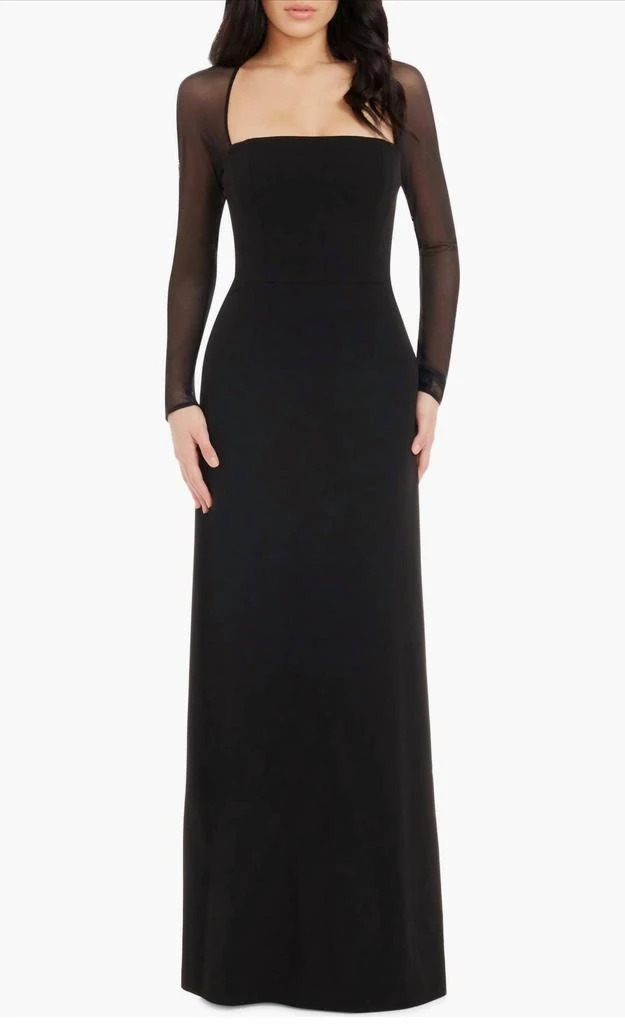 Dress The Population Dress The Population - Maxwell Square Neck Long Sleeve Gown