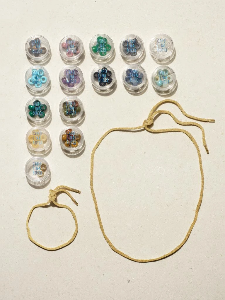 CAROLINA BUCCI Forte Beads Moonbow 18-karat Gold, Lurex And Multi-stone Kit