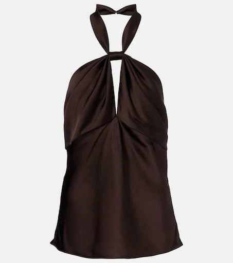 Tom Ford Cutout halterneck satin top 1